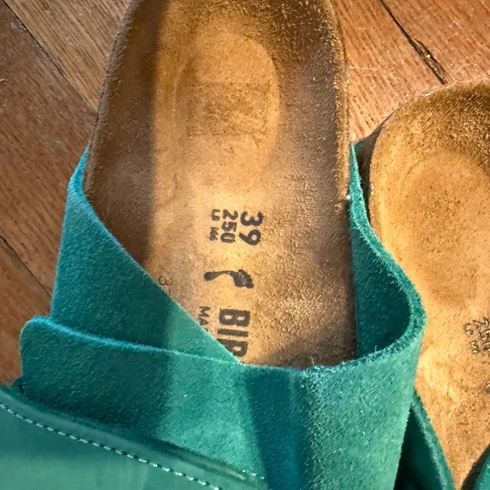 Birkenstock Kyoto Nubuck Sandals in Green - Picture 7 of 8